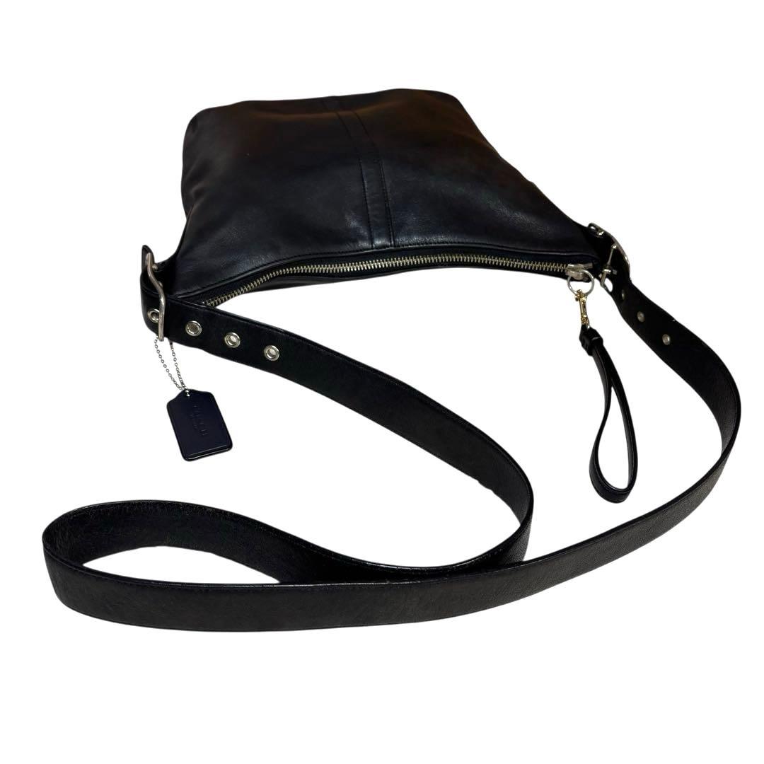 OLD COACH 　グラブタンレザー　ショルダーバッグ　ヴィンテージ　黒