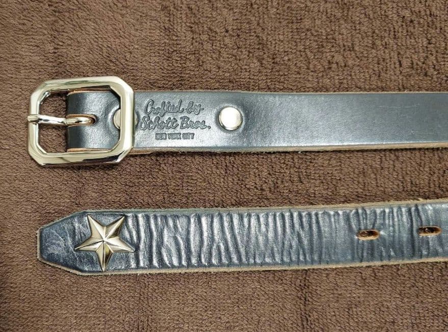 SCHOTT ベルト レザー　ワンスター　BLACK 32