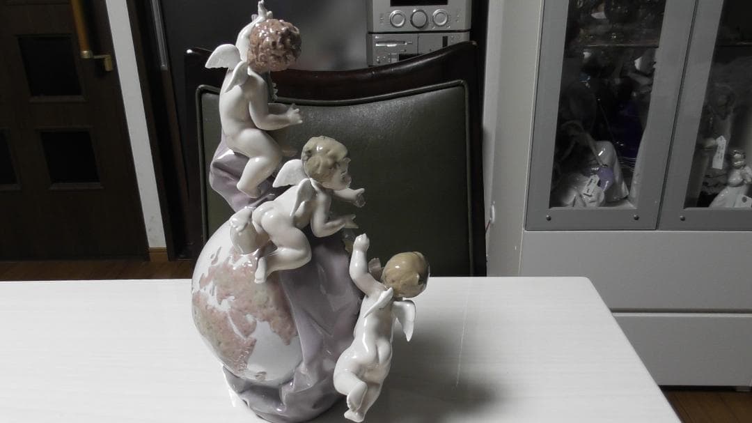 LLADRO　リヤドロ【天使の時計】値下　リアドロ　インテリア　陶器　Ｌ383