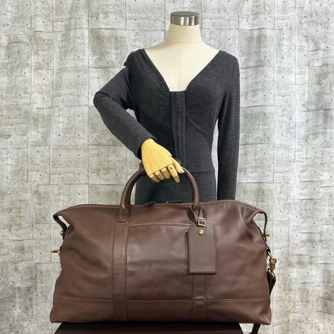 COACH オールドコーチ 2way ボストンバッグ 旅行用バッグ 男女兼用 茶