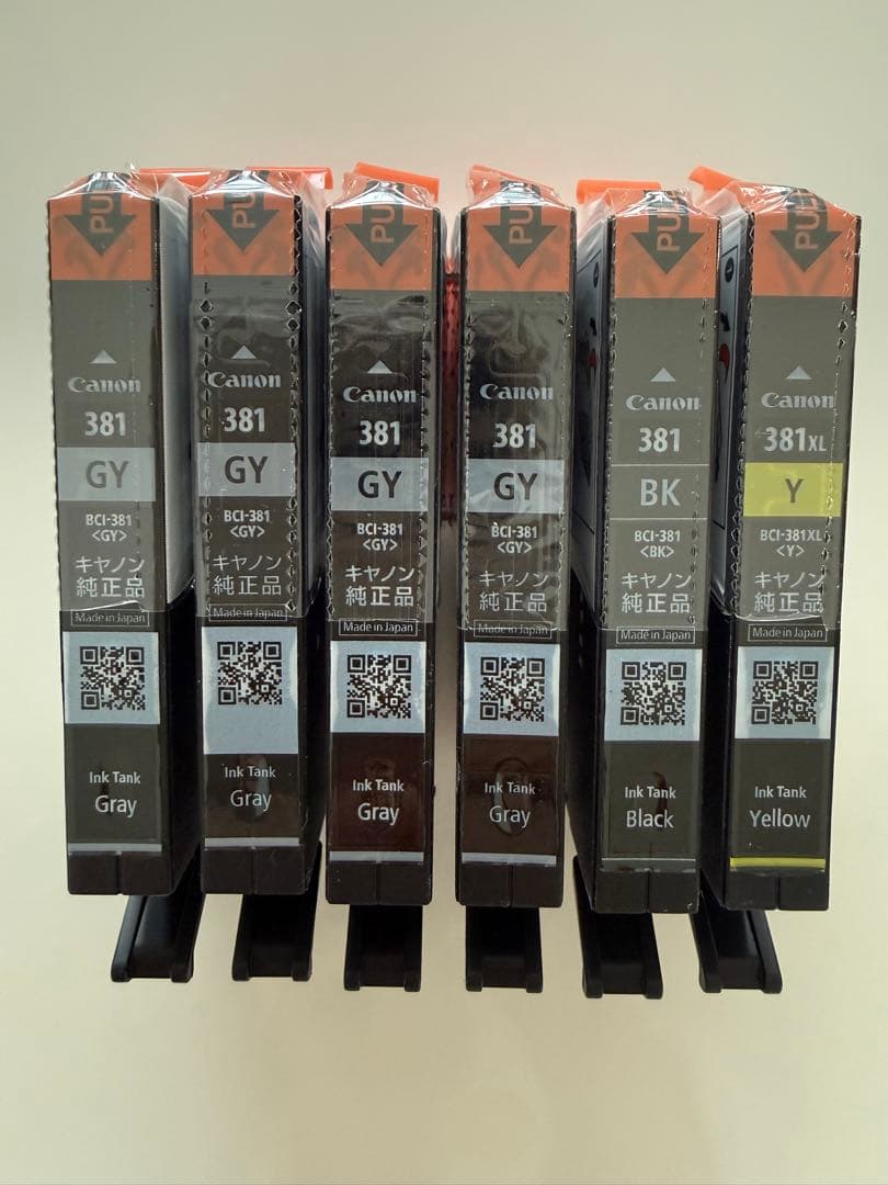 【純正・未開封】Canon BCI-381 インク6本セット　イエローXL大容量