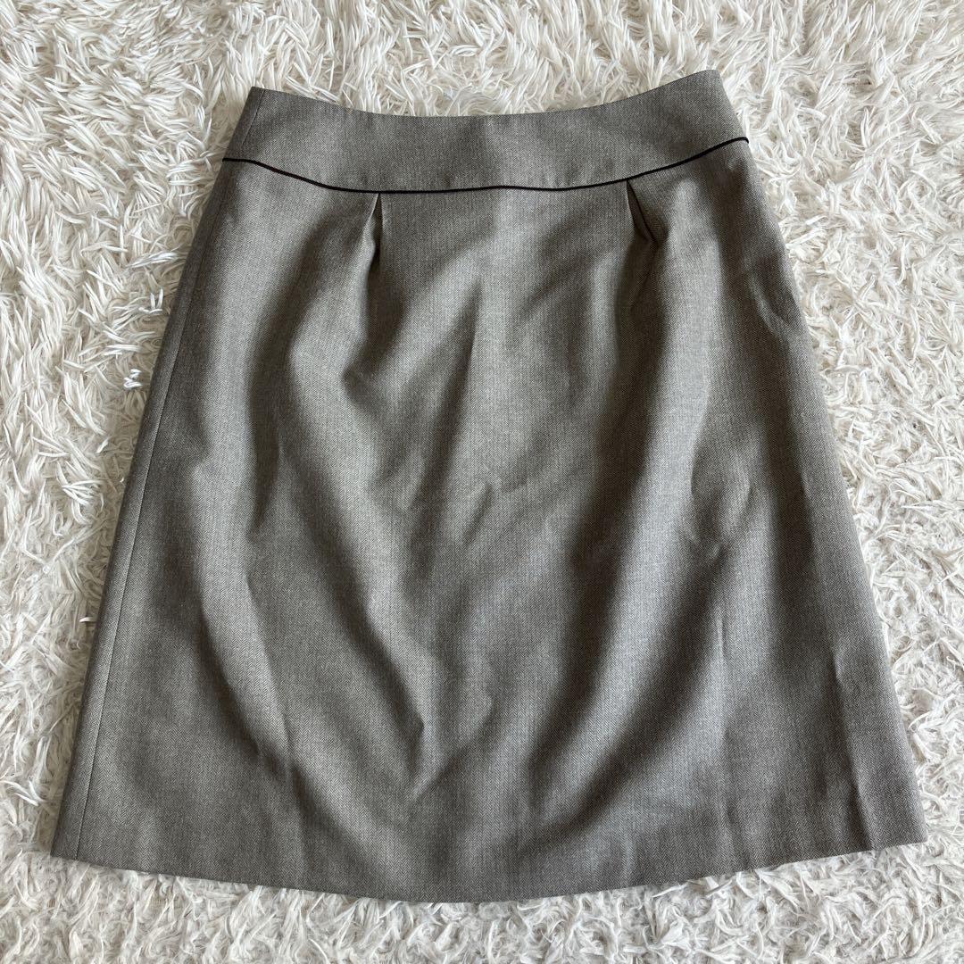 極美品 ORIHICA レディーススーツ 3点セット ライトグレー