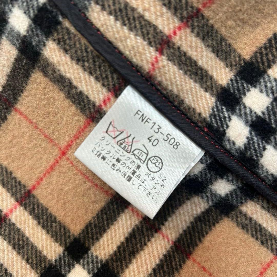 良好✨バーバリーブルーレーベル　ノバチェック フード　ダッフルコート　L 40