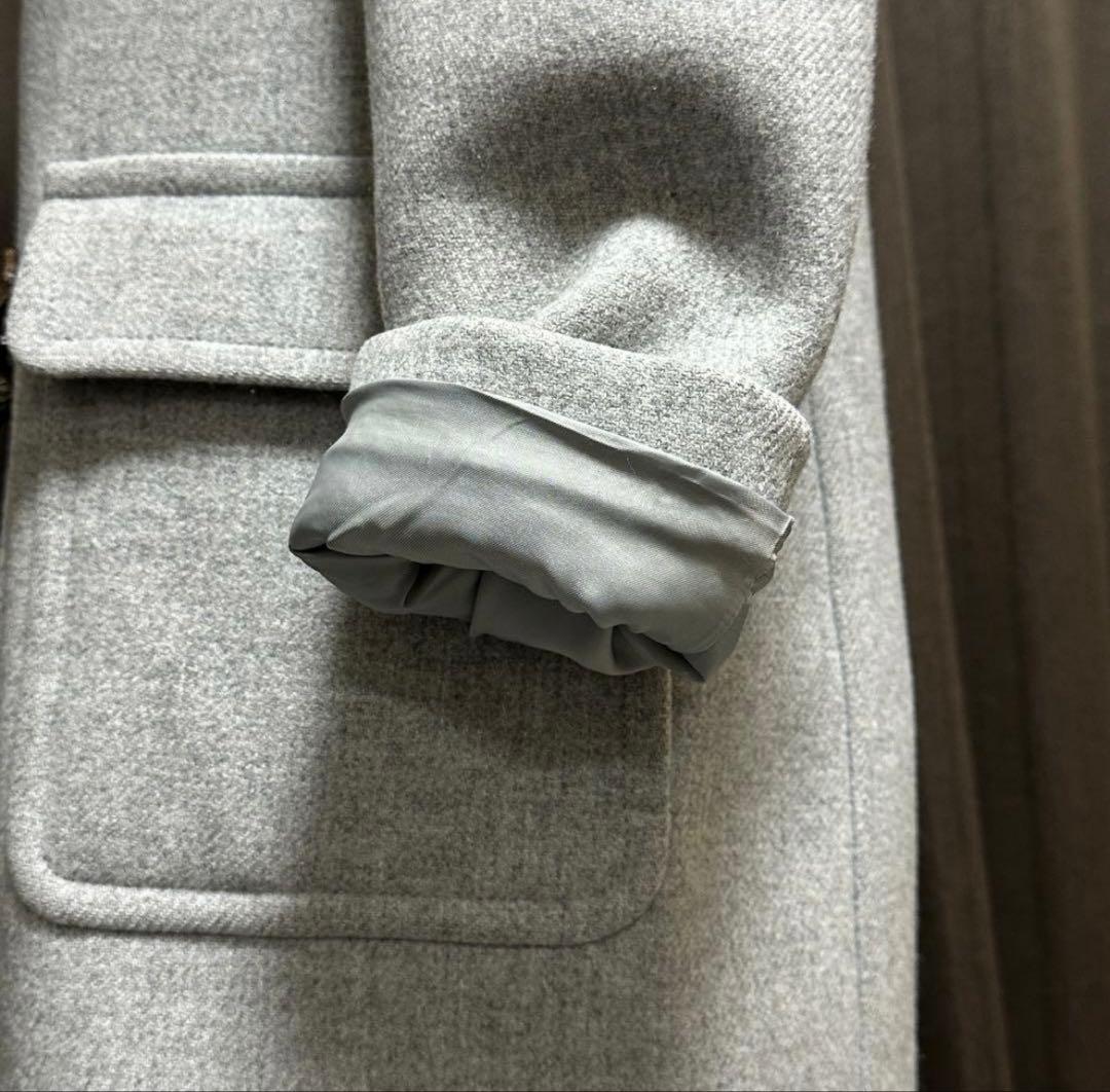 【美品】グリーンレーベルリラクシング CB ダッフルコート ロング グレー Ｌ