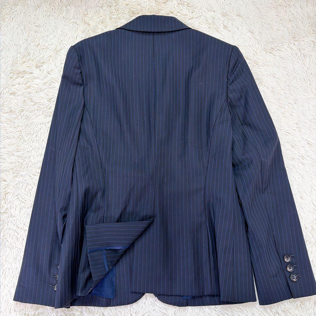 【希少】セオリーリュクス　GABE ストライプ　ネイビー　フレア　スーツ　42