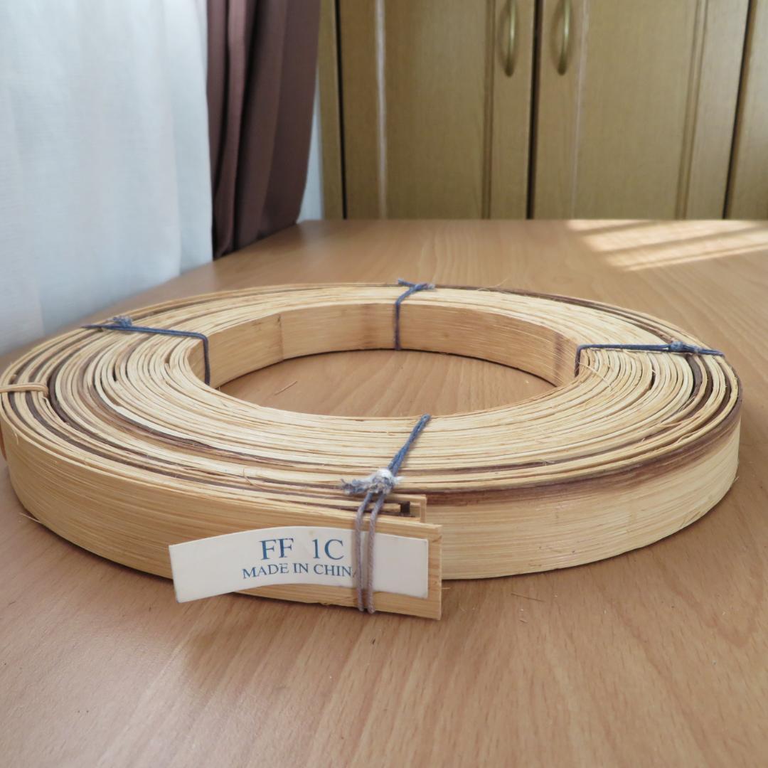 ③ハンドメイド　バスケット材料　リード　5点まとめて　約2,250g　木製かご籠