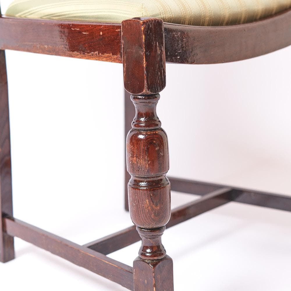 【surf】イギリス製アンティークチェア 1脚③(座面張替済)