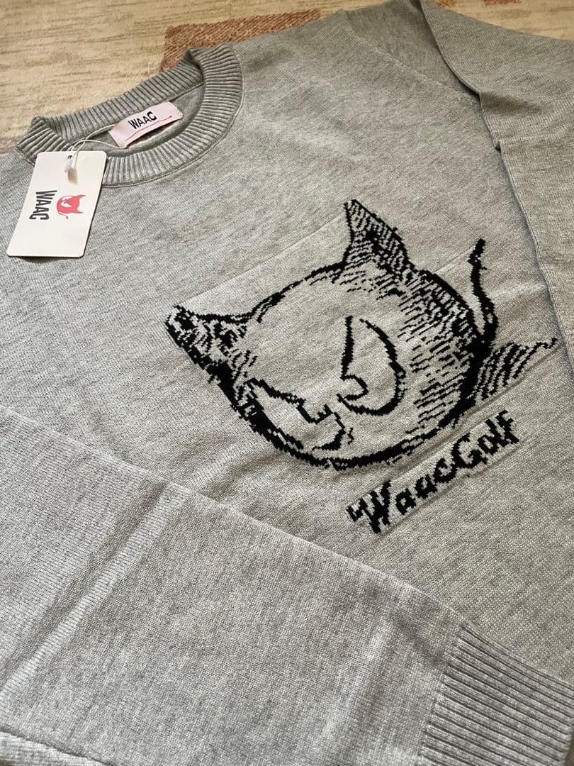 メンズゴルフウェア　長袖ニット　ワック　waac