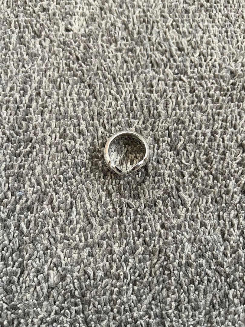 【インボイス原本付属】クロムハーツ　スクロールラベルリングスモール