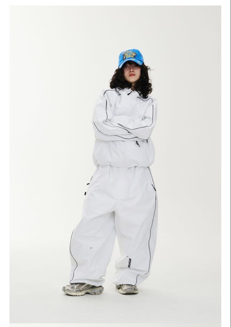 【新品未使用】BSRABBITスノーボードウェア パンツ ホワイト