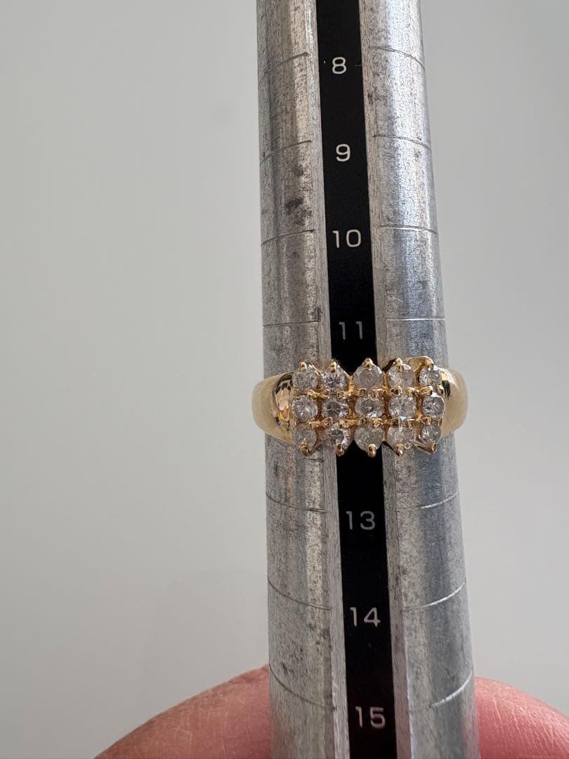 k18ゴールド ✨メレダイヤ0.5ct✨地金リング❣️