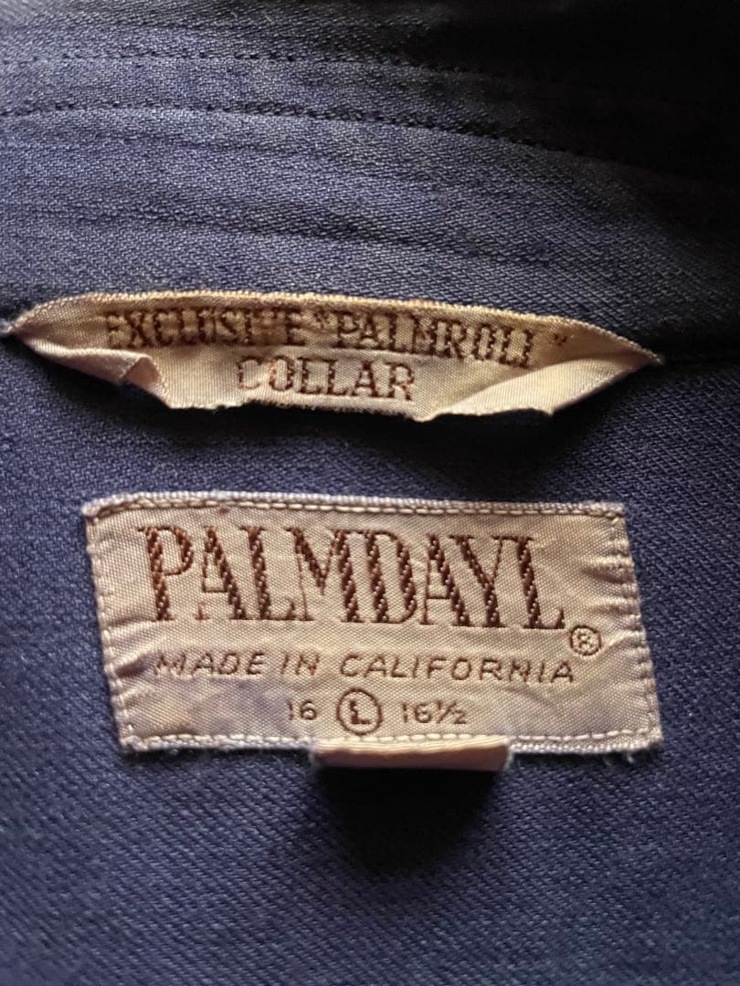 50's PALMDAYL レーヨンシャツ ネイビー
