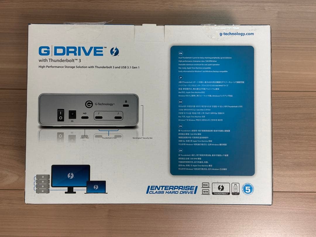 G-DRIVE 12TB Thunderbolt 3 外付けHDD