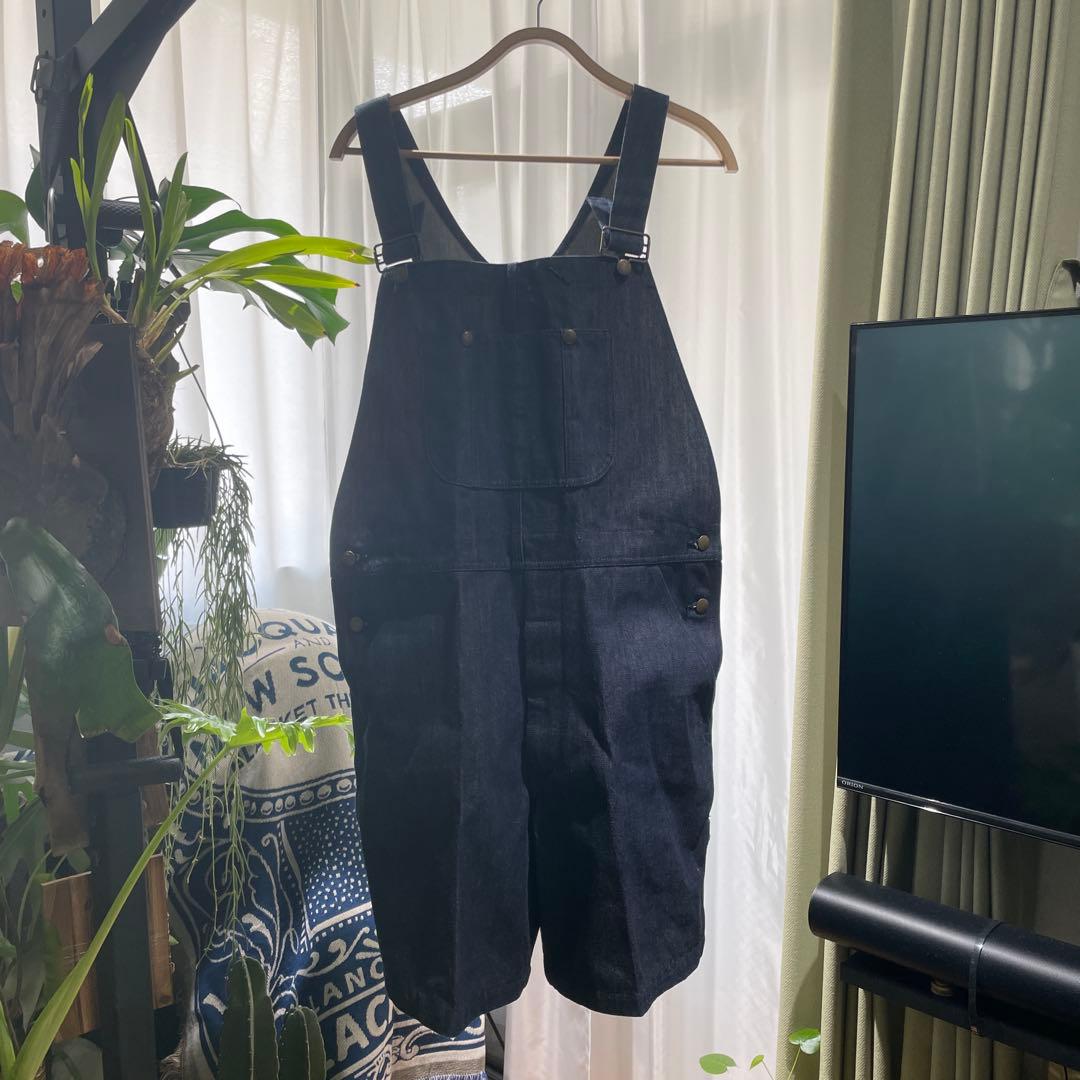 NEAT ダークデニム ショートオーバーオール