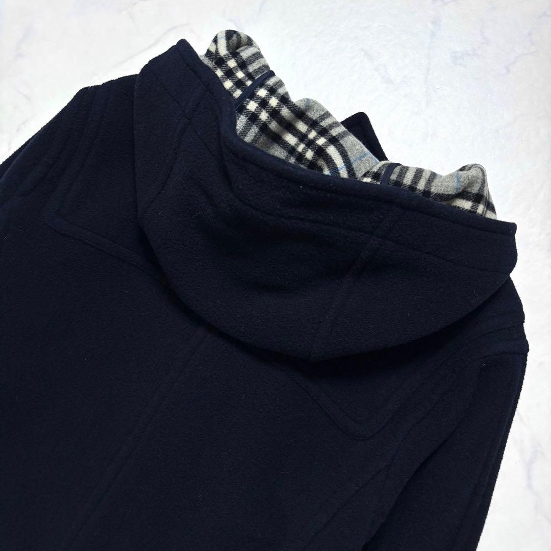 美品✨バーバリーロンドン ダッフルコート ノバチェック ロング ネイビー 160