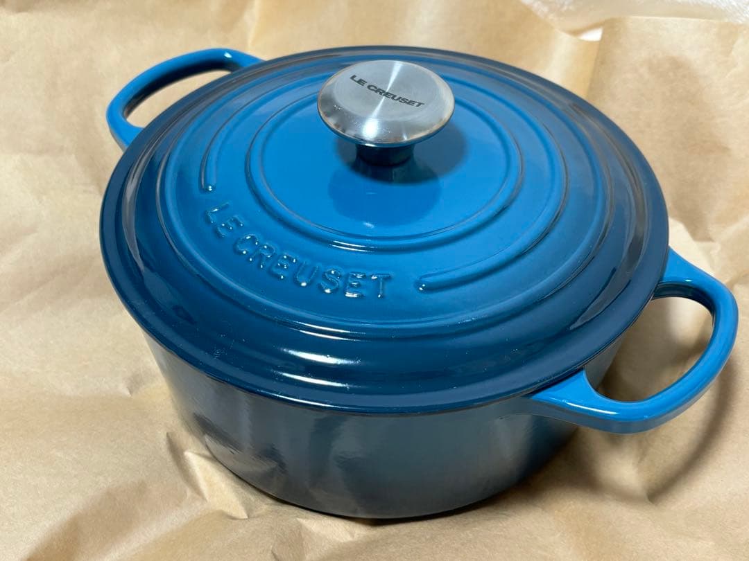 ル・クルーゼ シグニチャー ココットロンド 24cm マルセイユブルー
