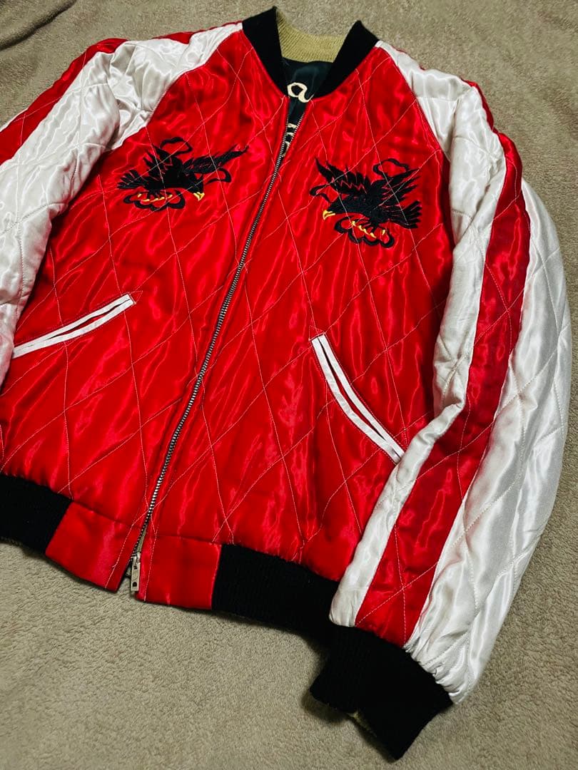 美品 テーラー東洋 龍虎鷲 ２面用 日本限定 スカジャン unisex レーヨン