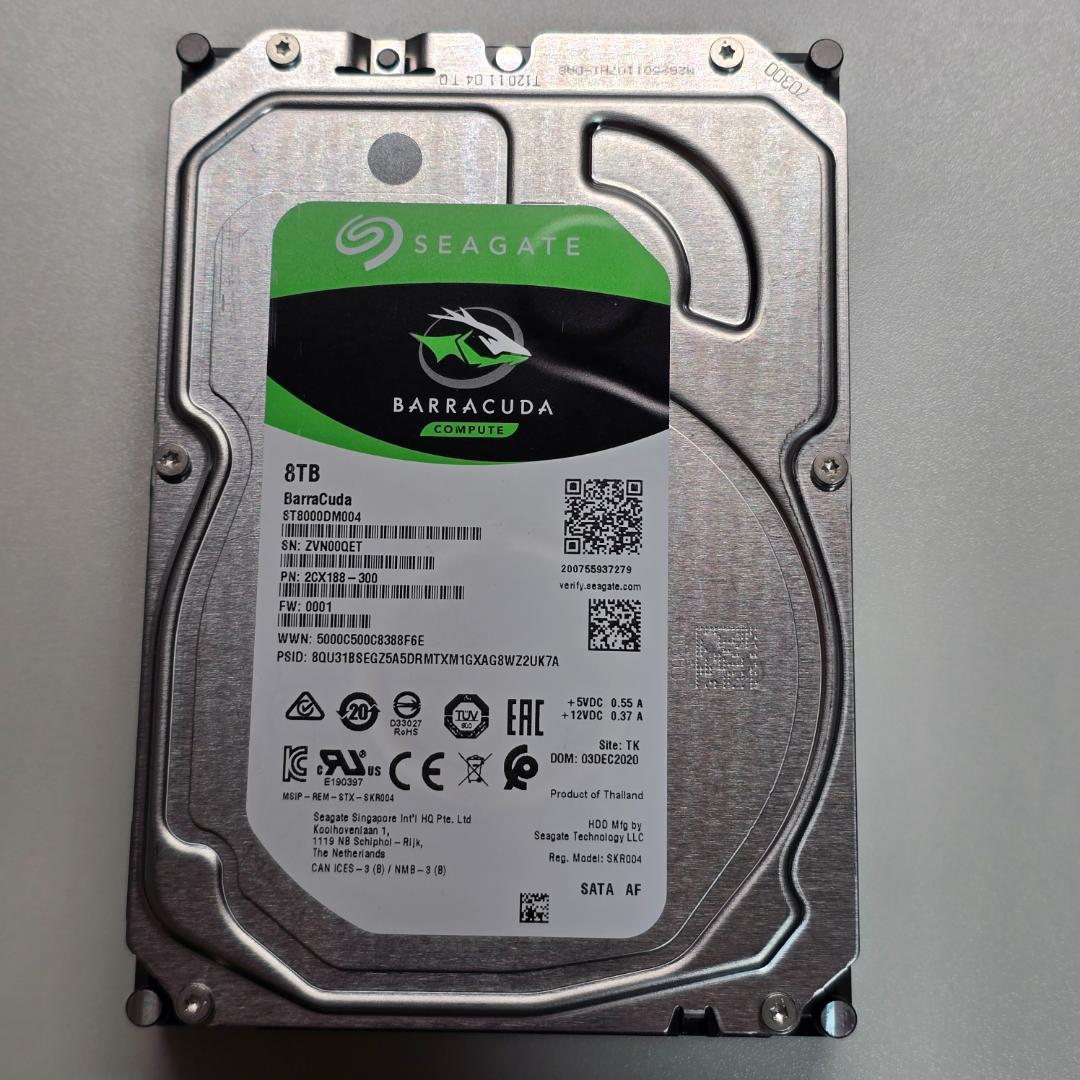 Seagate Barracuda ST8000DM004 8TB　④