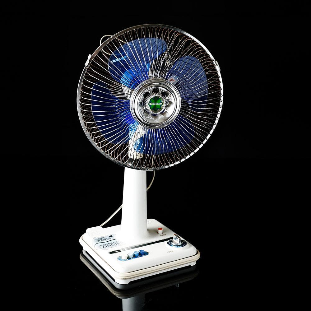 昭和レトロ 当時物 東芝 TOSHIBA 扇風機 ブルー H-30P40稼働品