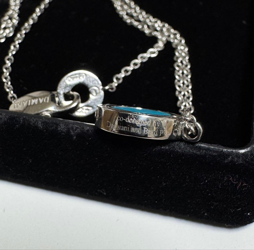 DAMIANI ターコイズ Dサイド　ネックレス　ダイヤ　ホワイトゴールド