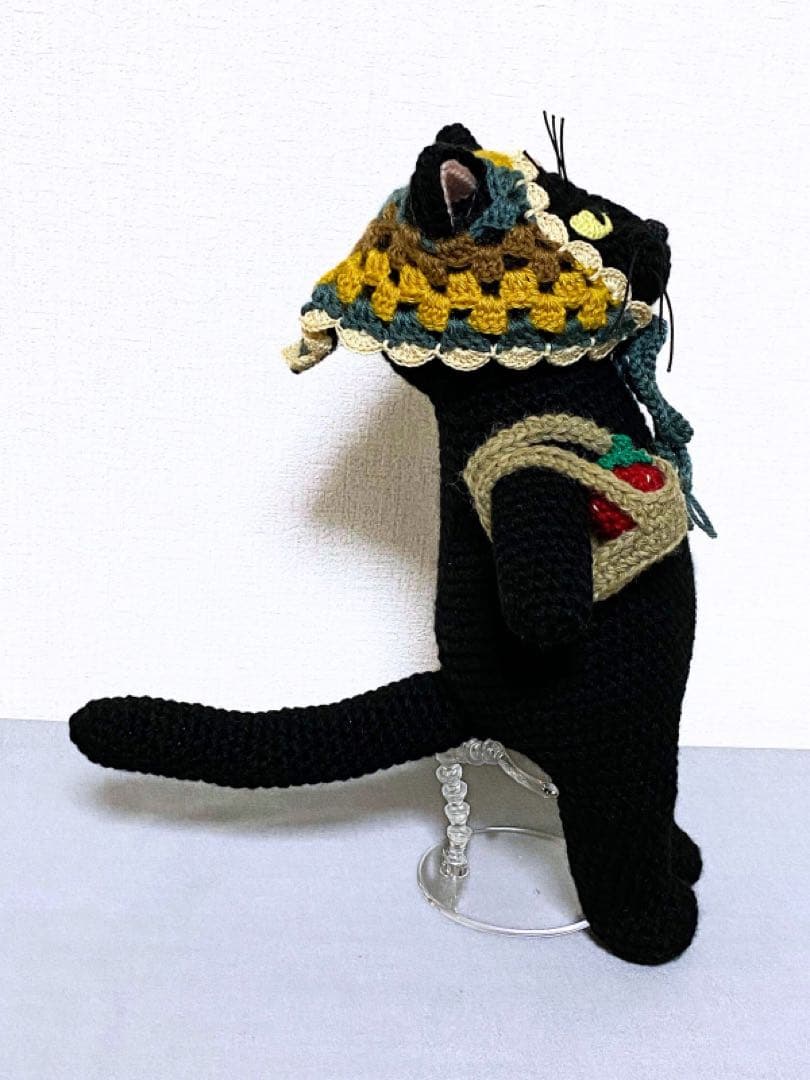 【eri35様お取置き】いっしょにおでかけ♪黒猫さんのあみぐるみ