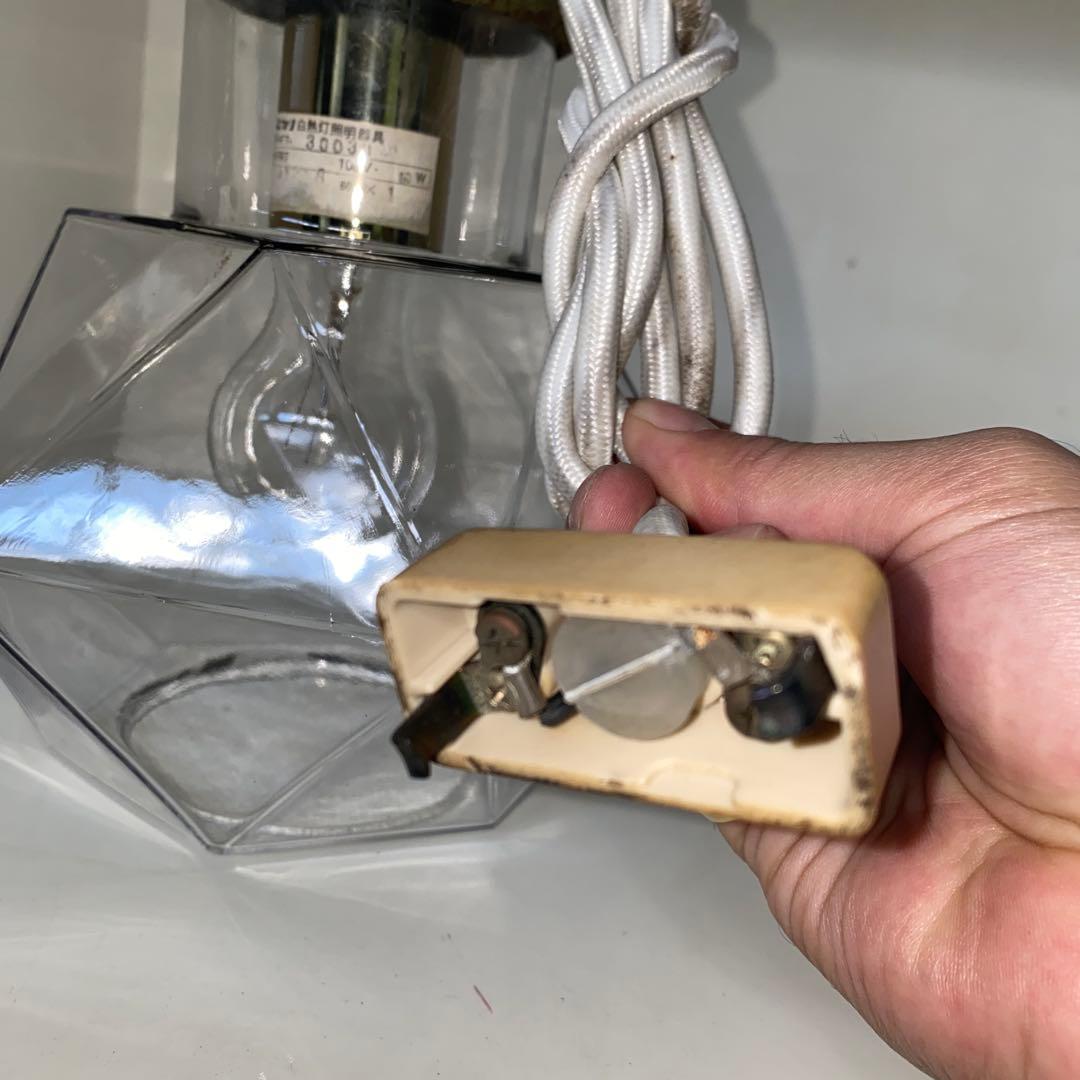 昭和レトロ　ガラス　ペンダントライト　照明　インテリア　ヴィンテージ