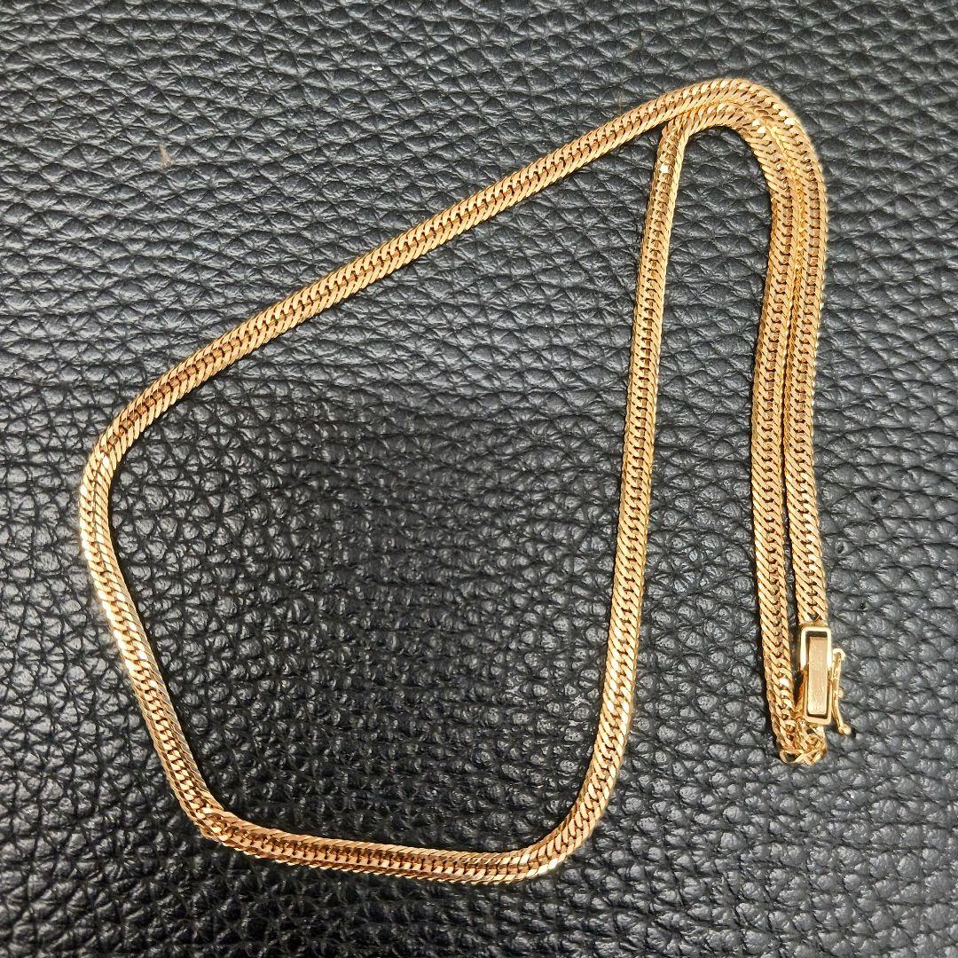 (B011409) K18 YG ネックレス 喜平12面トリプル ホールマーク