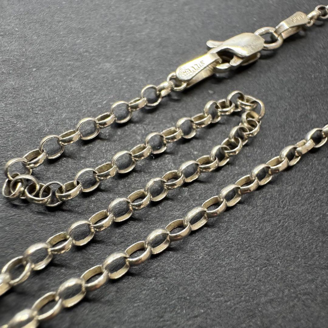 【56㎝ silver925】ロールチェーンネックレス