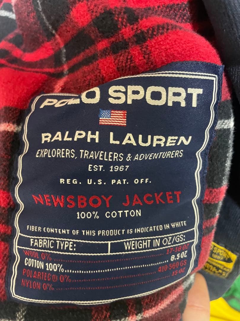 【希少】90’s POLO SPORT フライト ニュースボーイジャケット