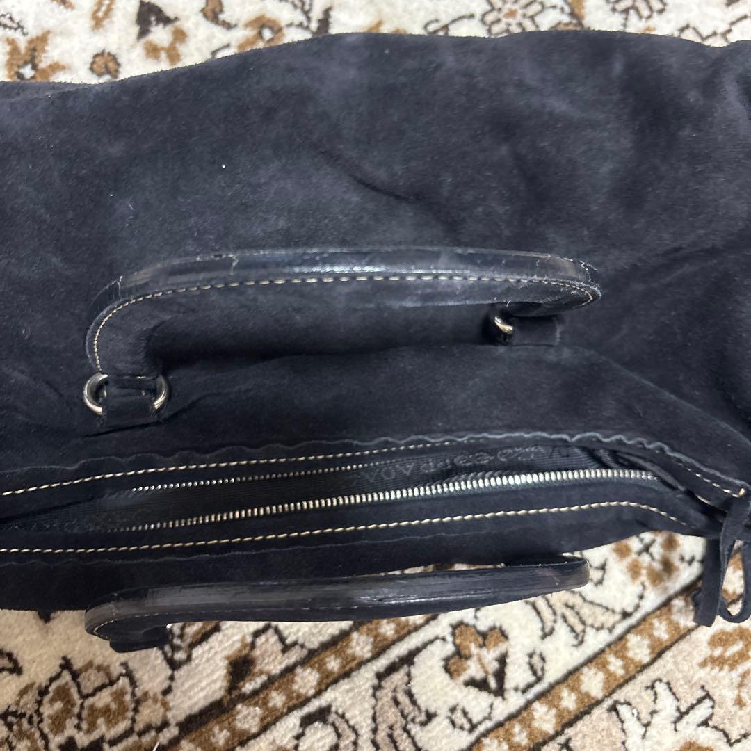 PRADA ブラック スエード バッグ