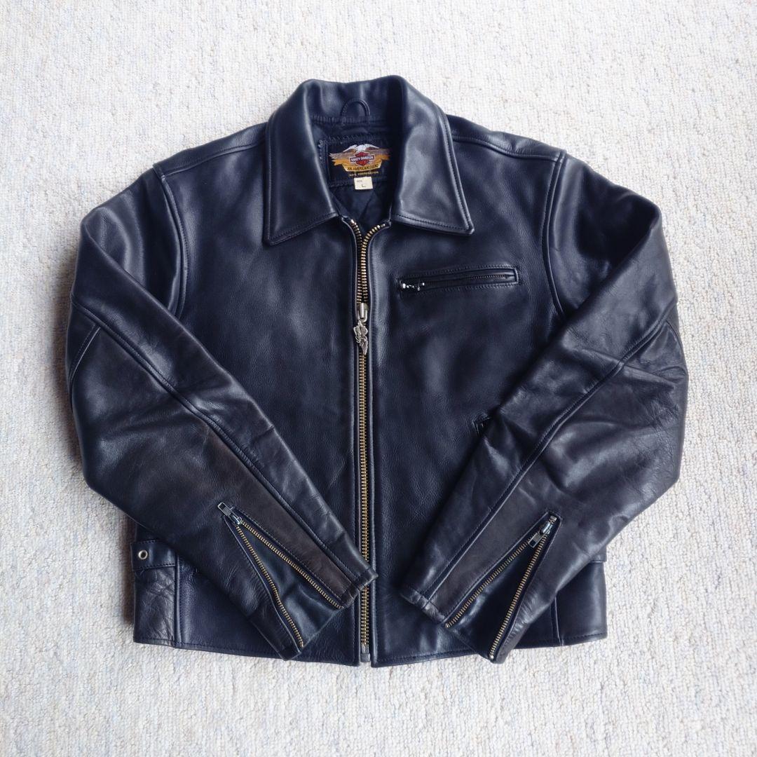 ハーレーダビッドソン黒レザージャケット Lサイズ