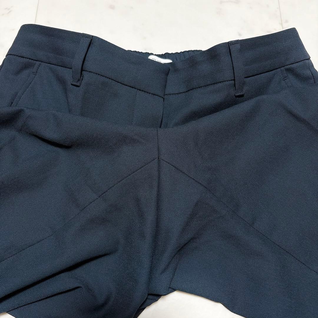 PLST パンツスーツセットアップ ノーカラージャケット ブラック Lサイズ