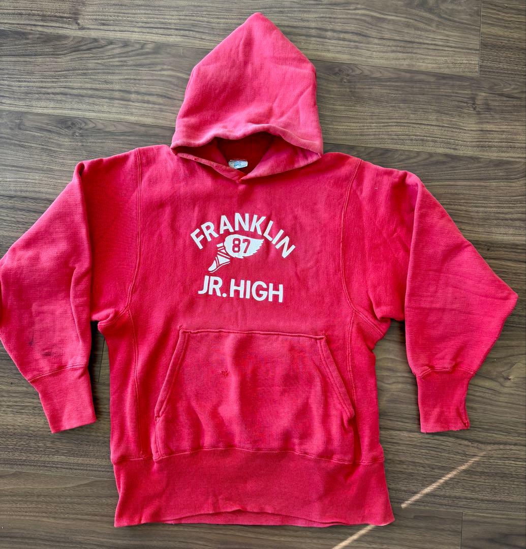 t*a様 70s Champion リバースウィーブ スウェットパーカ単色タグ