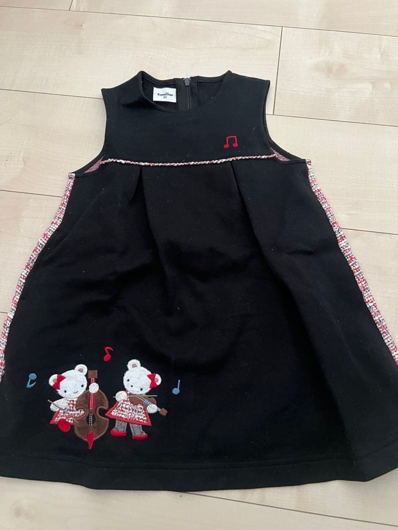 ファミリア　音楽モチーフワンピース　90