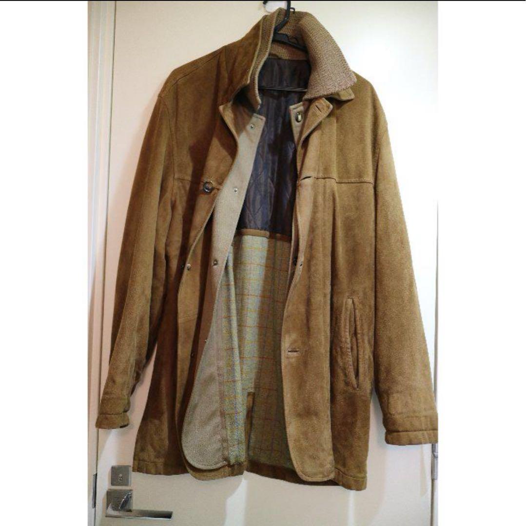 OLD ENGLAND メンズ スエードハーフコート