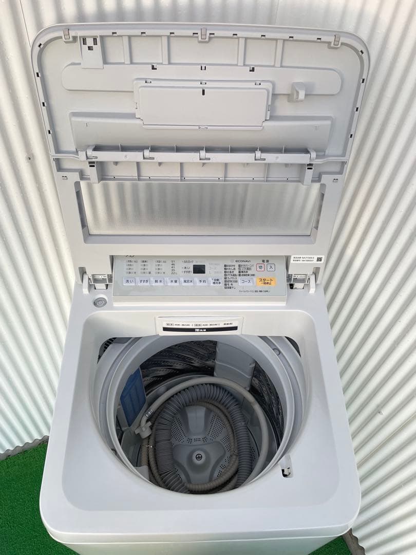 873 パナソニック 7kg洗濯機 エコナビ ビッグウェーブ パワフル滝洗い搭載