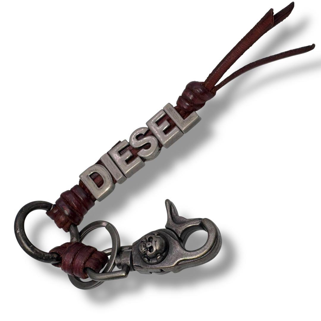 DIESEL ディーゼル キーリング キーホルダー スカル どくろ ロゴ