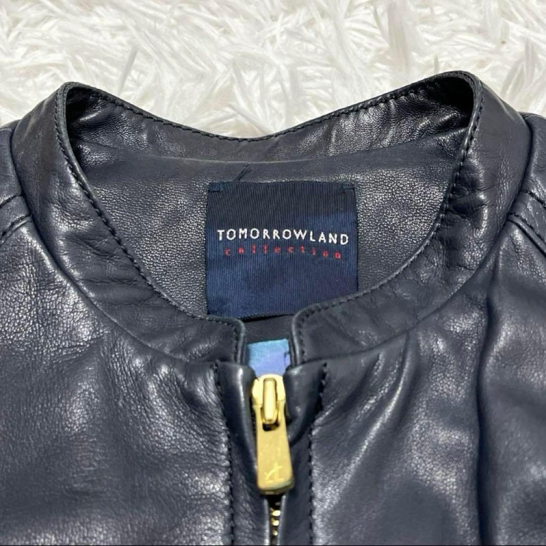 ガンちゃん　ラムレザージャケット　ジップアップブルゾン