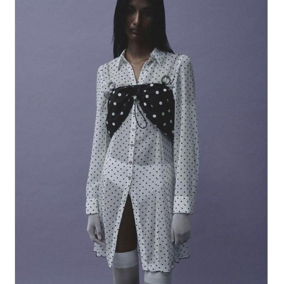 トップス KISHIDA MIKI chain bra ( DOT BLACK )