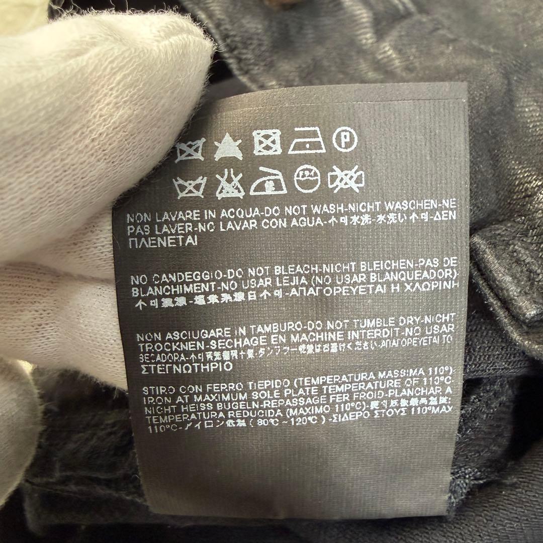 極美品 サンローランパリ エディ期 2014 コーティング デニムパンツ 黒