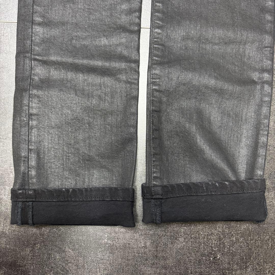 極美品 サンローランパリ エディ期 2014 コーティング デニムパンツ 黒