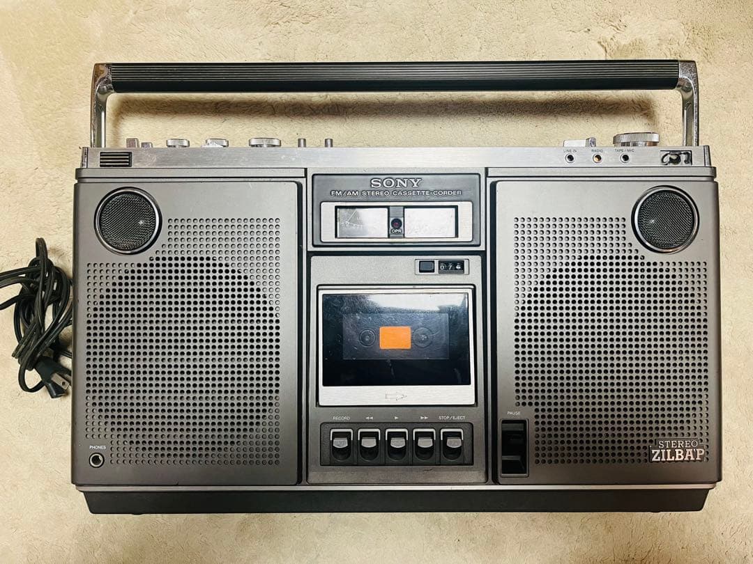 昭和レトロ　SONY FM/AM ステレオカセットコーダー　ラジカセ