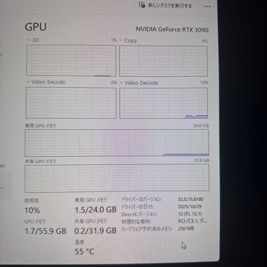 NVIDIA GeForce RTX 3090 24GB 本体のみ