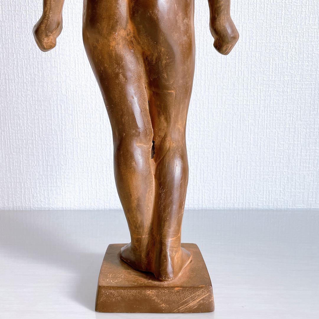 真作　三枝惣太郎　裸婦像　鉄製　ブロンズ像　在銘　女性像　美人像　彫刻　置物