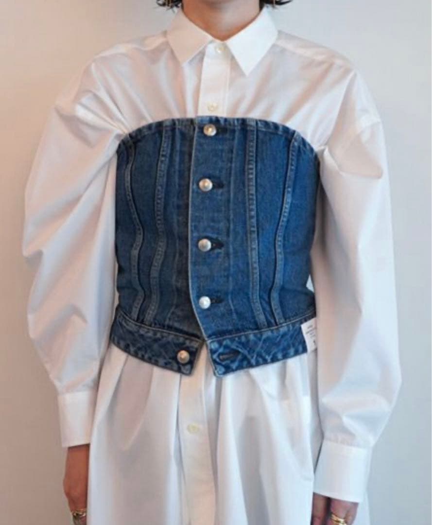 HYKE デニム ベアトップ サイズ2