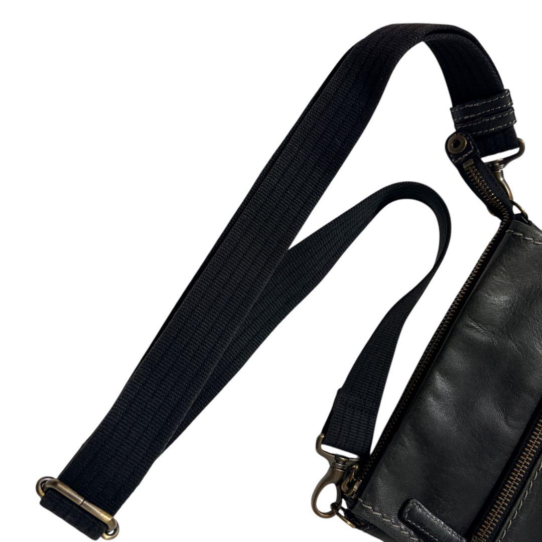 土屋鞄 プロータ ショルダーバッグ オールレザー ブラック