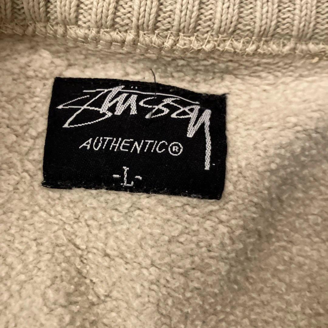 STÜSSY oldstussyトレーナー ニットスウェットLサイズ クリーム