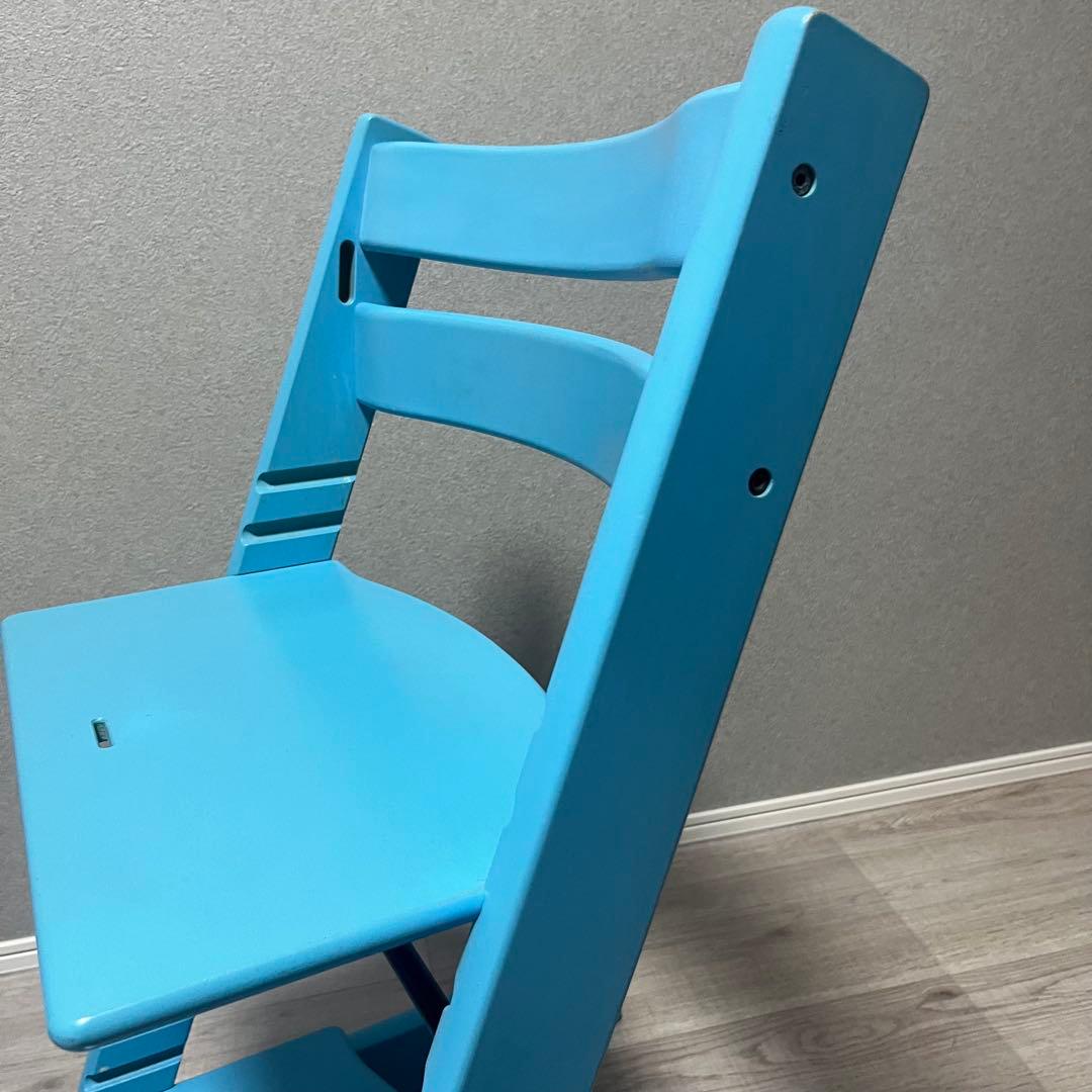 ストッケ トリップトラップ ベビーチェア アクアブルー シリアルナンバー4 廃盤