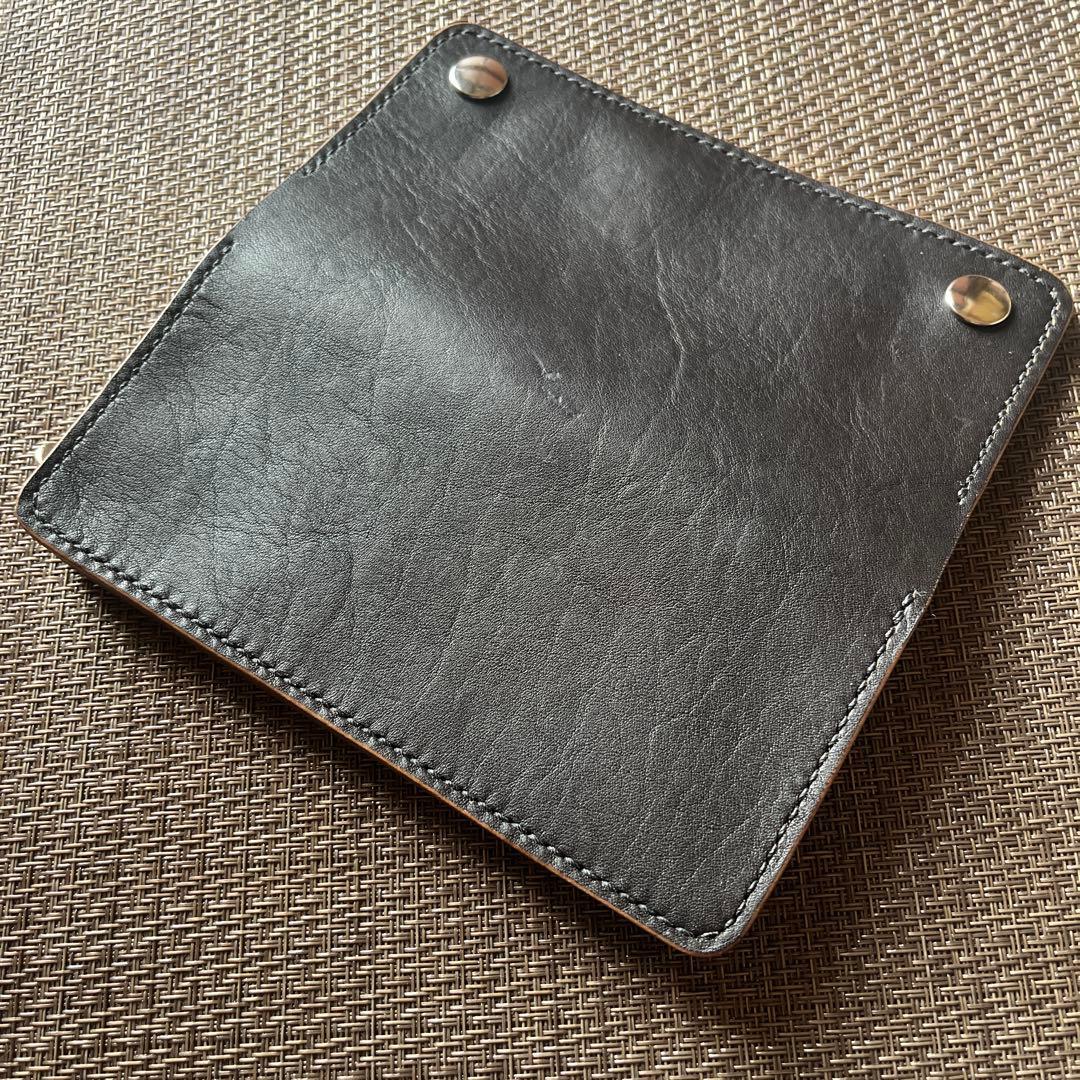 【週末限定価格】MARYAMホースフロントロングトラッカーウォレット茶芯ニッケル