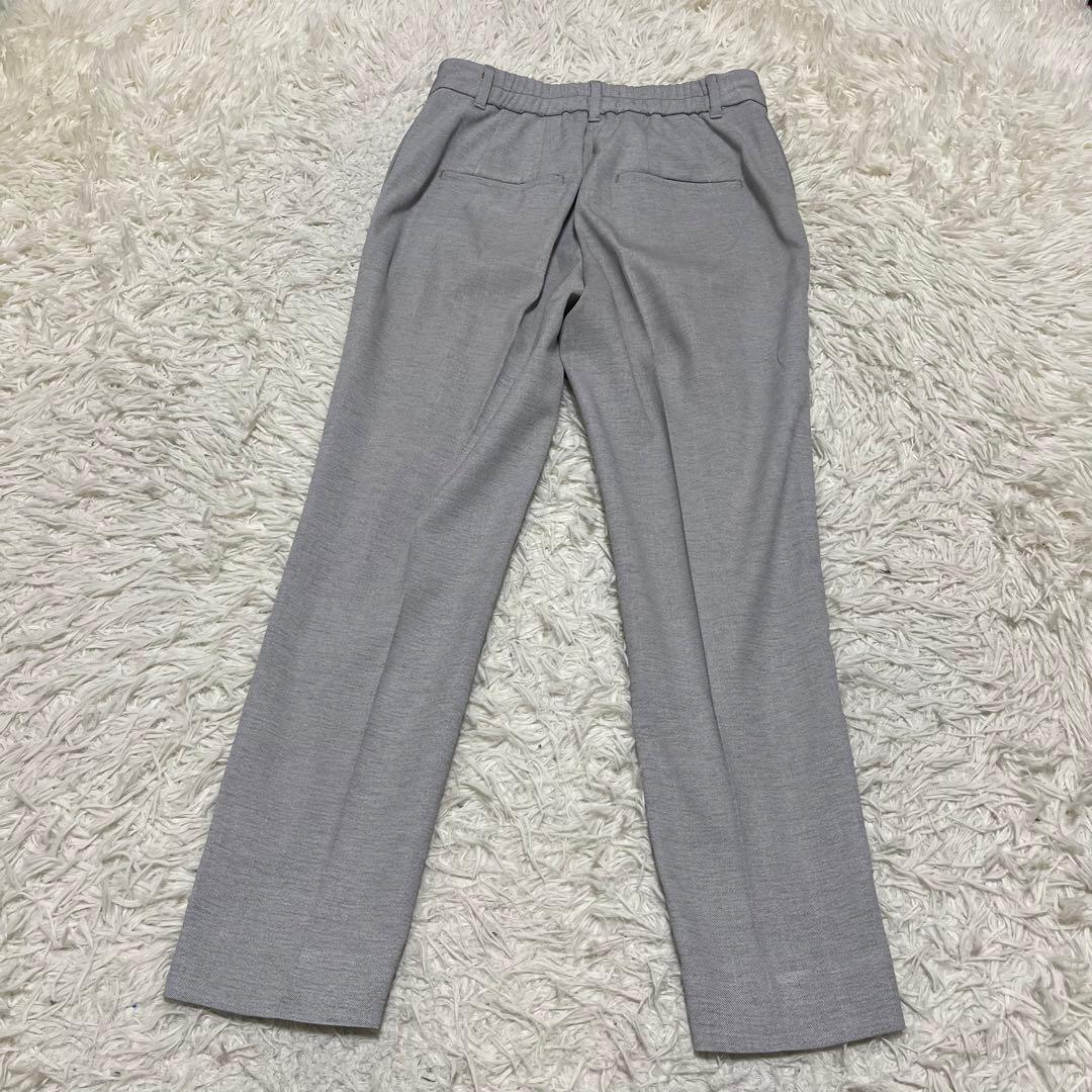 美品 PLST ノーカラー セットアップ スーツ ストレッチ グレー フォーマル